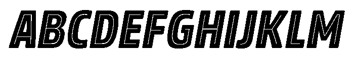 Rockeby Inline One Italic Font UPPERCASE