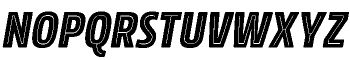 Rockeby Inline One Italic Font UPPERCASE