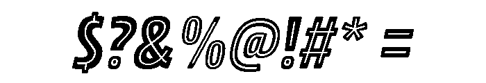 Rockeby Inline Two Italic Font OTHER CHARS