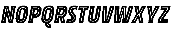 Rockeby Inline Two Italic Font UPPERCASE