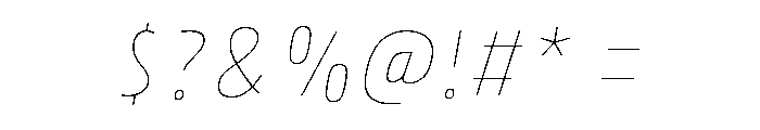Rockeby Inside One Italic Font OTHER CHARS