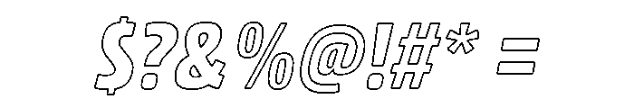 Rockeby Outline Italic Font OTHER CHARS