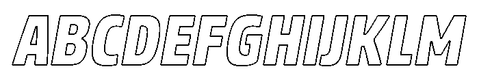 Rockeby Outline Italic Font UPPERCASE