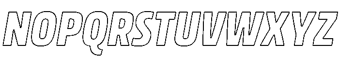 Rockeby Outline Italic Font UPPERCASE