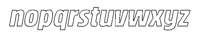 Rockeby Outline Italic Font LOWERCASE
