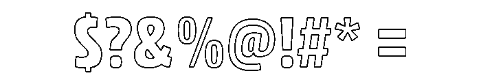 Rockeby Outline Font OTHER CHARS