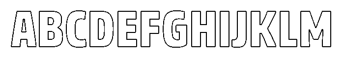 Rockeby Outline Font UPPERCASE