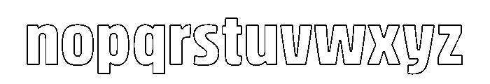 Rockeby Outline Font LOWERCASE