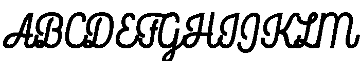 Rockeby Script Black Font UPPERCASE