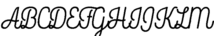 Rockeby Script Bold Font UPPERCASE