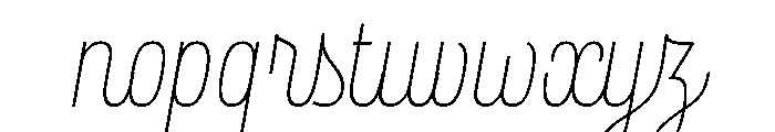 Rockeby Script Light Font LOWERCASE