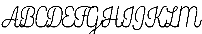 Rockeby Script Regular Font UPPERCASE