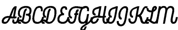 Rockeby Script Stencil Black Font UPPERCASE