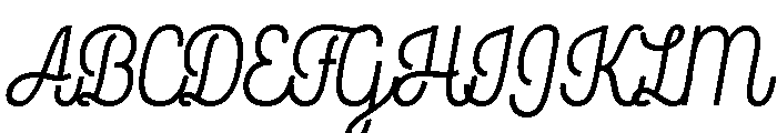 Rockeby Script Stencil Bold Font UPPERCASE