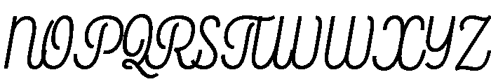 Rockeby Script Stencil Bold Font UPPERCASE