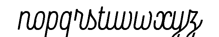 Rockeby Script Stencil Bold Font LOWERCASE