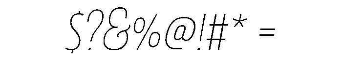 Rockeby Script Stencil Light Font OTHER CHARS