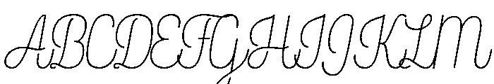 Rockeby Script Stencil Light Font UPPERCASE