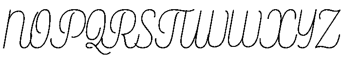 Rockeby Script Stencil Light Font UPPERCASE