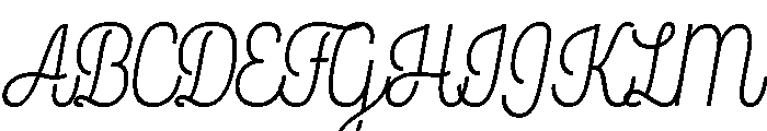 Rockeby Script Stencil Regular Font UPPERCASE