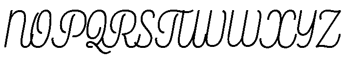 Rockeby Script Stencil Regular Font UPPERCASE