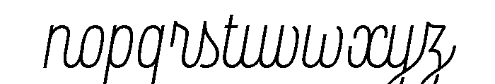 Rockeby Script Stencil Regular Font LOWERCASE