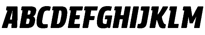 Rockeby Slab Black Italic Font UPPERCASE