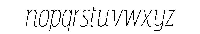 Rockeby Slab Light Italic Font LOWERCASE