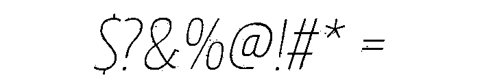 Rockeby Slab Rough Light Italic Font OTHER CHARS
