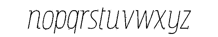 Rockeby Slab Rough Light Italic Font LOWERCASE