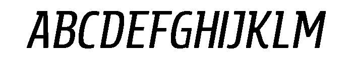Rockeby Slab Semi Bold Italic Font UPPERCASE