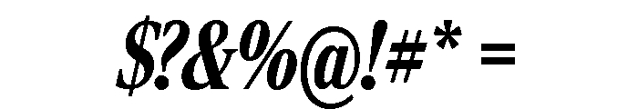 Rocky Compressed Black Italic Font OTHER CHARS
