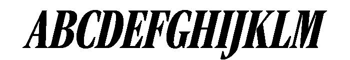 Rocky Compressed Black Italic Font UPPERCASE