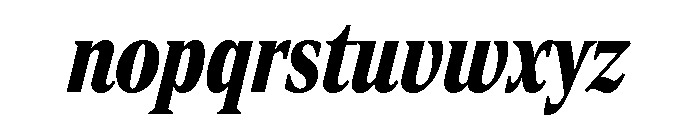 Rocky Compressed Black Italic Font LOWERCASE