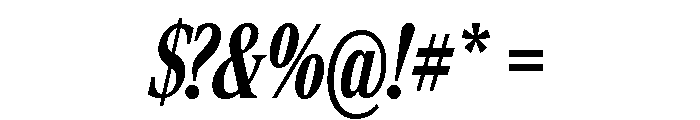 Rocky Compressed Bold Italic Font OTHER CHARS