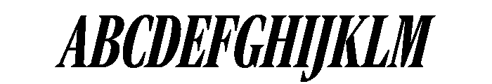 Rocky Compressed Bold Italic Font UPPERCASE