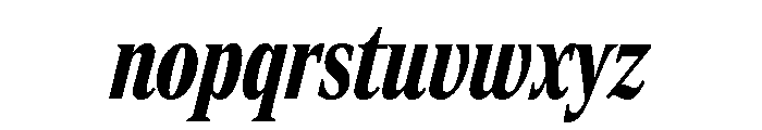 Rocky Compressed Bold Italic Font LOWERCASE