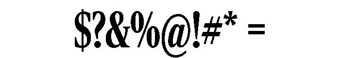 Rocky Compressed Bold Font OTHER CHARS