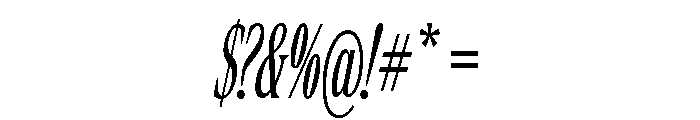 Rocky Compressed Light Italic Font OTHER CHARS