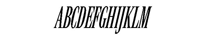 Rocky Compressed Light Italic Font UPPERCASE