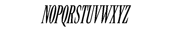 Rocky Compressed Light Italic Font UPPERCASE