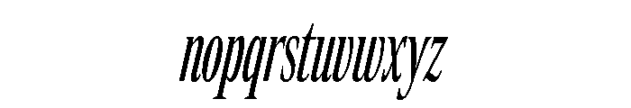 Rocky Compressed Light Italic Font LOWERCASE