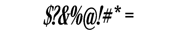 Rocky Compressed Medium Italic Font OTHER CHARS