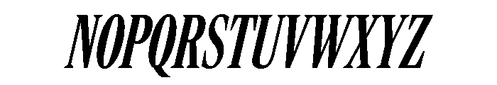 Rocky Compressed Medium Italic Font UPPERCASE