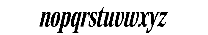 Rocky Compressed Medium Italic Font LOWERCASE