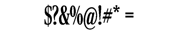 Rocky Compressed Medium Font OTHER CHARS