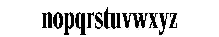 Rocky Compressed Medium Font LOWERCASE