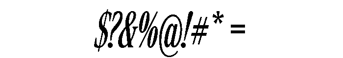 Rocky Compressed Regular Italic Font OTHER CHARS