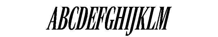 Rocky Compressed Regular Italic Font UPPERCASE