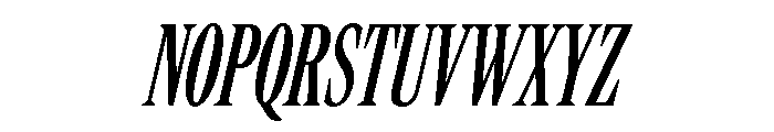 Rocky Compressed Regular Italic Font UPPERCASE